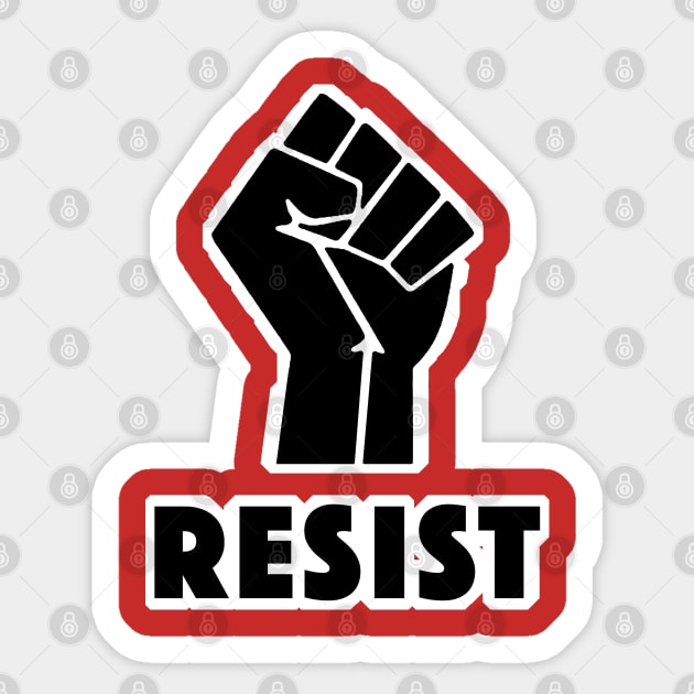 Resist / Black Power Fist Sticker by DankFutura